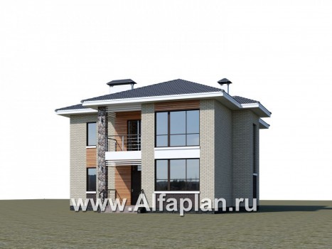 «Формула успеха» - проект двухэтажного дома из газобетона, в скандинавском стиле, удобный план дома - превью дополнительного изображения №2