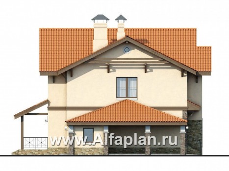 Проекты домов Альфаплан - «Pro vita» - компактный дом с удобной планировкой - превью фасада №3