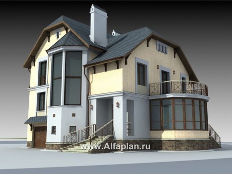 Проекты домов Альфаплан - «Крестный Пачино»  - фешенебельный загородный дом - превью дополнительного изображения №1