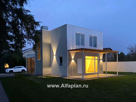 Проекты домов Альфаплан - «Арс» - дом с плоской кровлей для узкого участка - превью дополнительного изображения №11