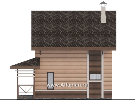 «Джекпот» - проект каркасного дома с мансардой, строить быстро, жить - комфортно - превью фасада дома