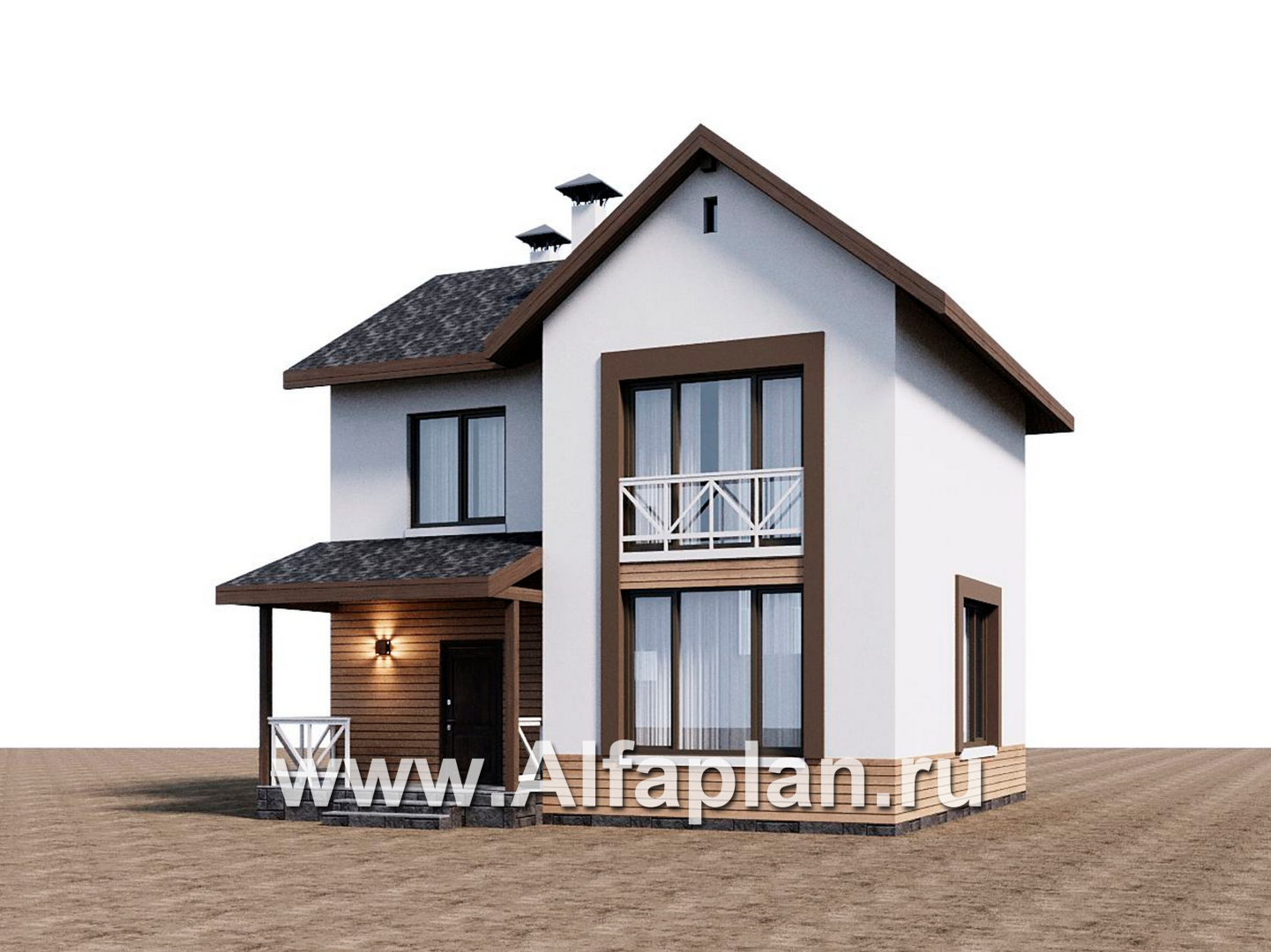 Проекты домов Альфаплан - "Бессер" - проект рационального каркасного дома, строить быстро, жить - удобно - дополнительное изображение №1