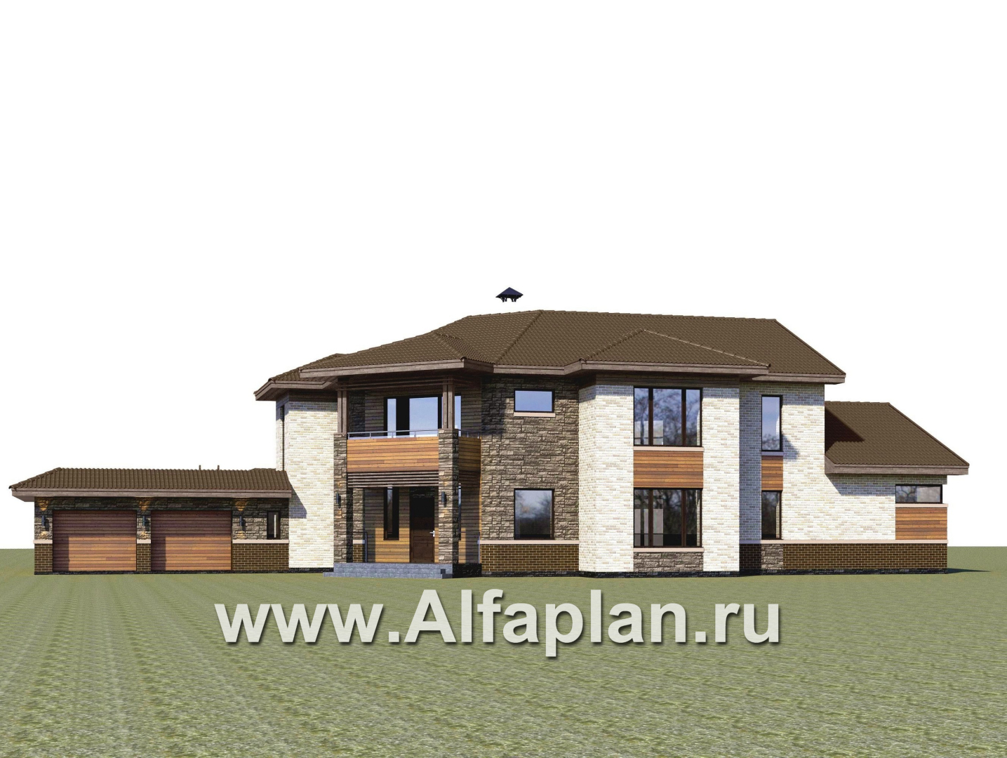 Проекты домов Альфаплан - "Шахерезада" - семейная вилла с бассейном и гаражом - дополнительное изображение №2