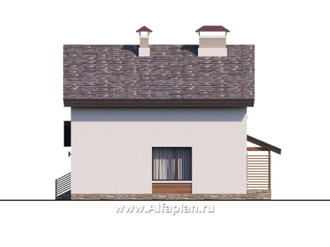 «Оптима»- проект двухэтажного дома, в современном стиле, удобная планировка - превью фасада дома