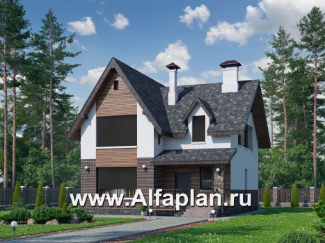 Проекты домов Альфаплан - «Стелла»- стильный дом для маленького участка - превью дополнительного изображения №1