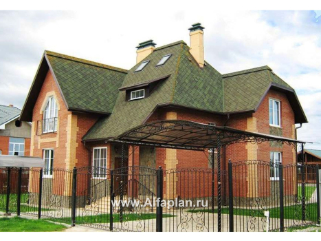 Проекты домов Альфаплан - «Приорат» - двухэтажный коттедж с рустовкой - превью дополнительного изображения №6