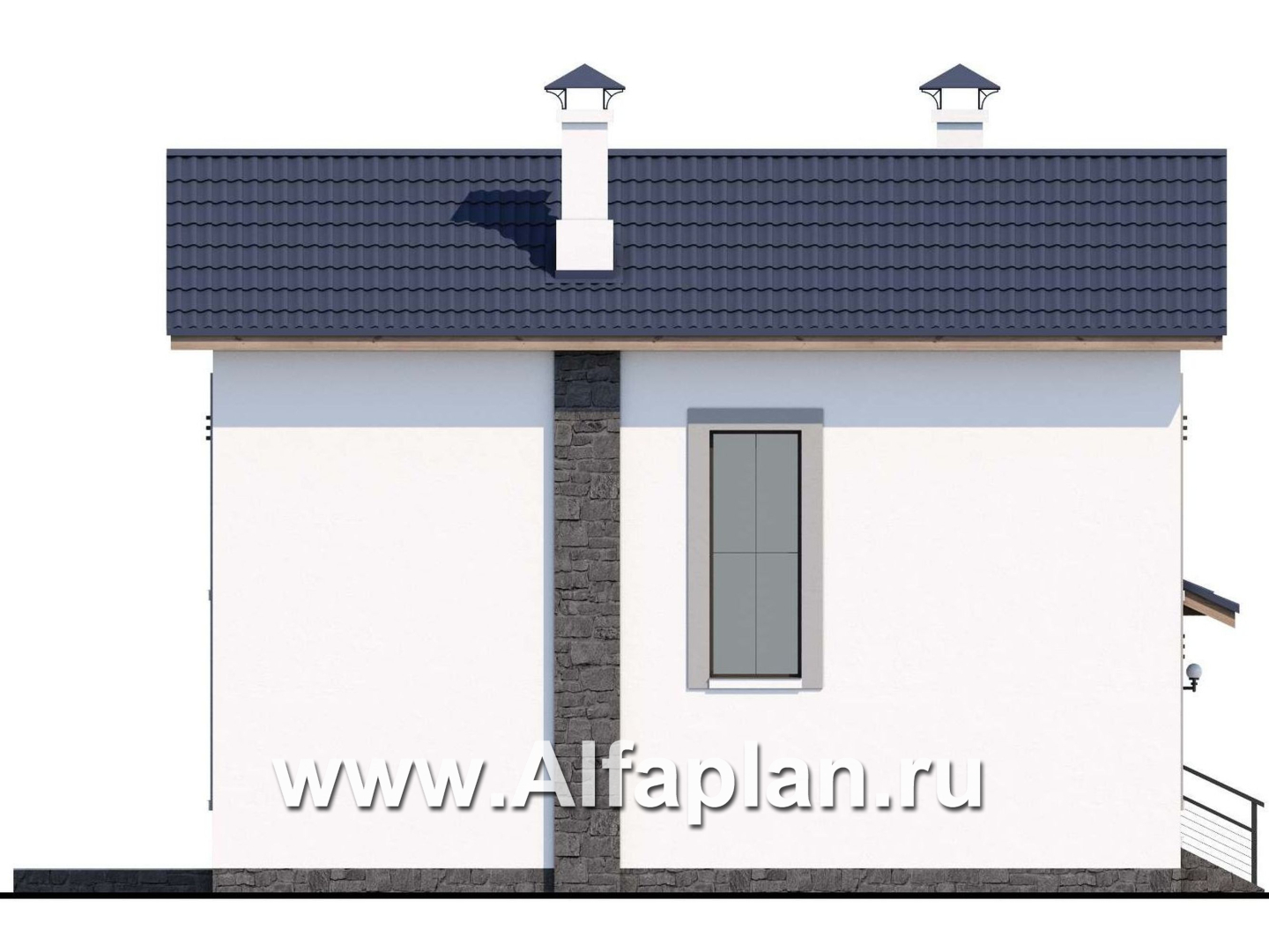 «Каюткомпания» - проект двухэтажного дома для небольшой семьи, 3 спальни - фасад дома