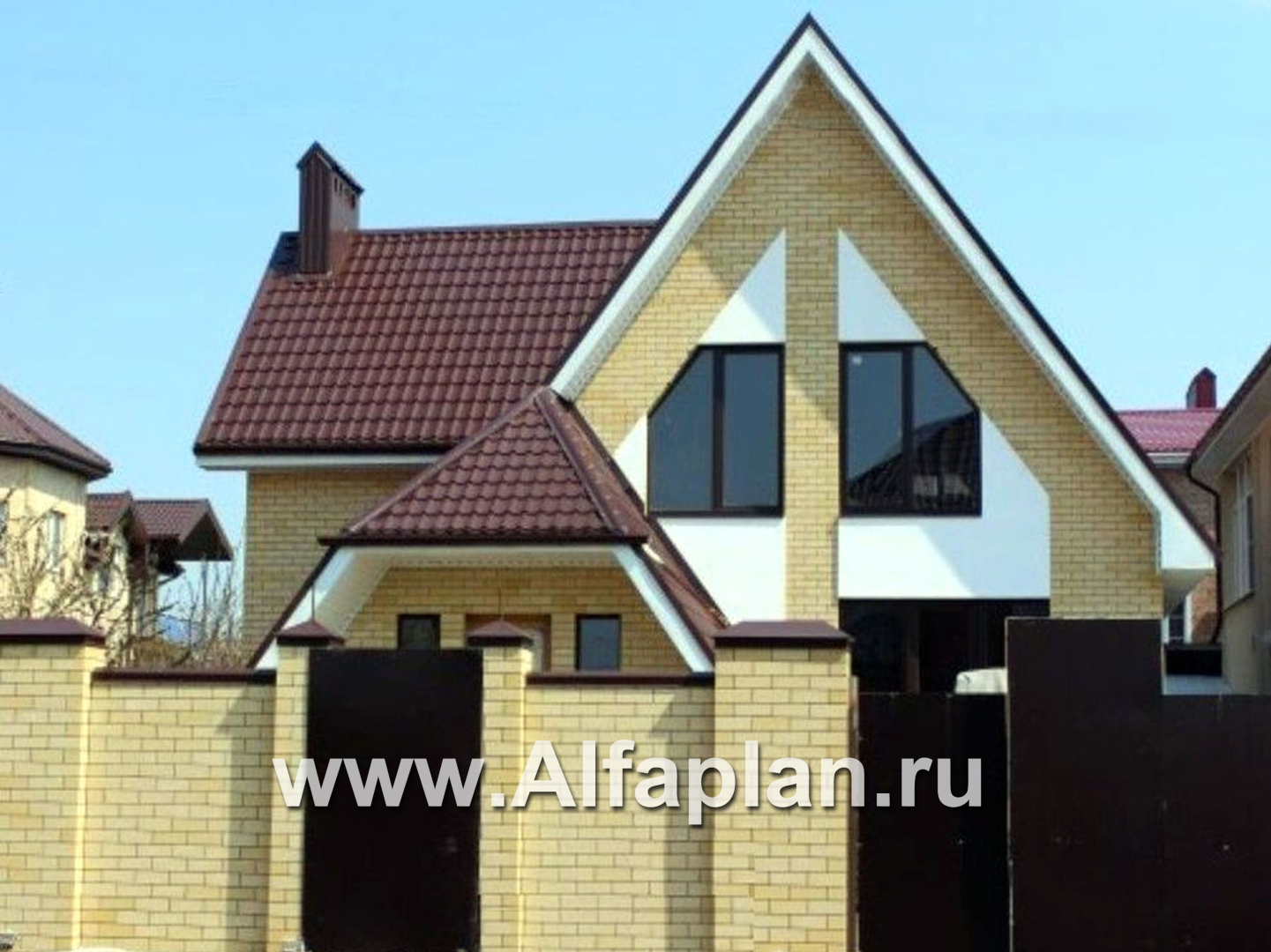 Проекты домов Альфаплан - «Шесть соток» - проект дома с мансардой, с террасой - дополнительное изображение №5