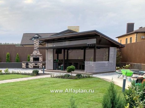Проекты домов Альфаплан - Современная элегантная беседка (летняя кухня) - превью дополнительного изображения №4