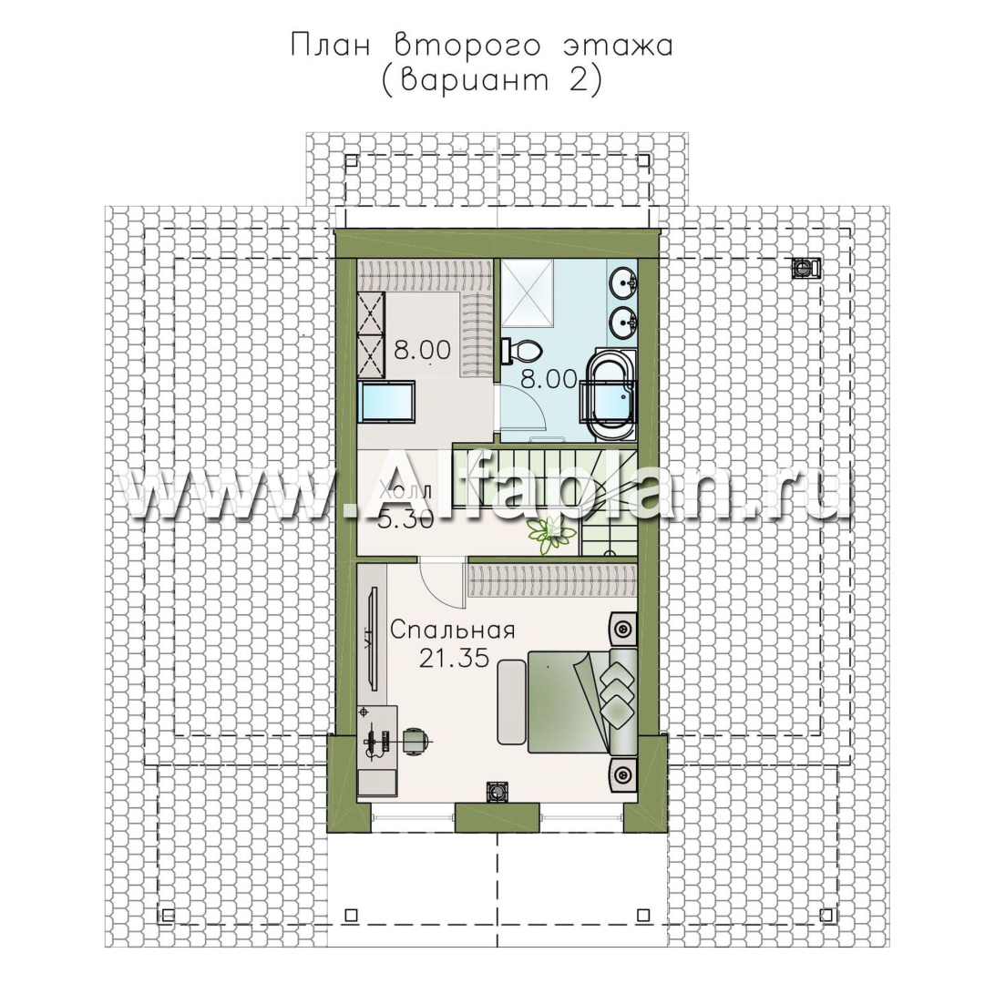 Проекты домов Альфаплан - «Моризо» - проект дома в стиле шале с четырьмя спальными комнатами - план проекта №3
